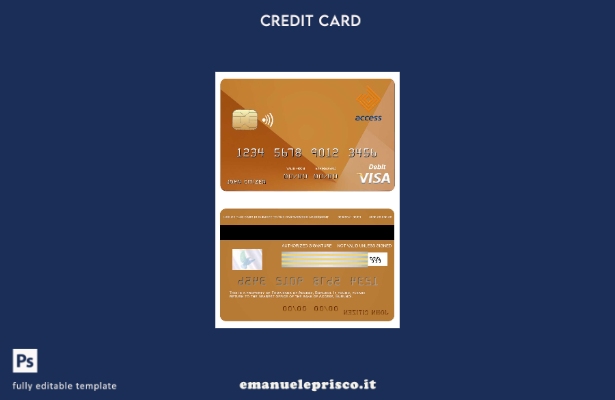 stile verificato Modello di carta visto bancario Burundi Access